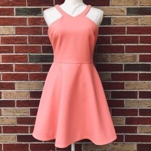 Elizabeth and James Sonya Apricot Peach Skater Mini Dress 👗